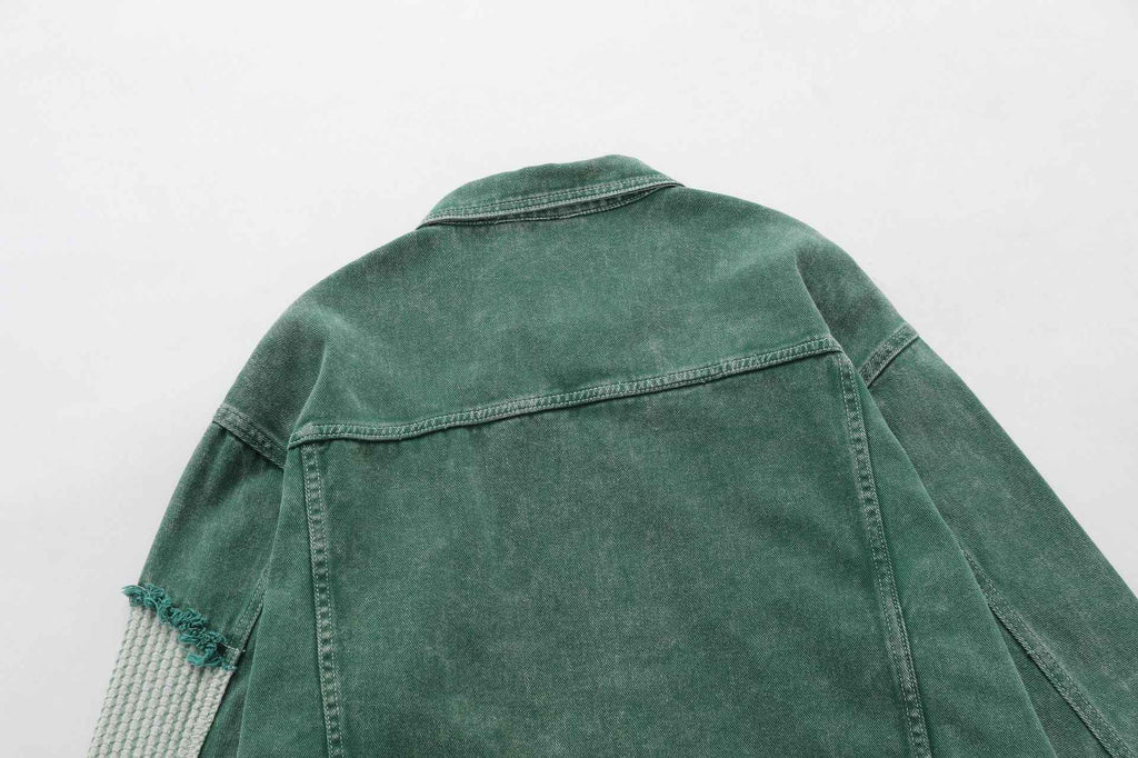Veste Denim Patchwork Oversize Unisexe - Collection Signature ELJOE