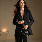 BLAZER EN SUÉDINE BOUTONNÉ